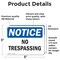 Signmission No Trespassing OSHA Notice Sign, Vinyl Decal, 5in W x 3.5in L, 2PK OS-2PACK-NS-D-35-L-16214 - alternate 5